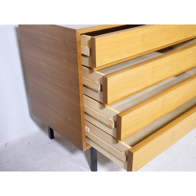 Wood Mid-Century Chest of Drawers in Walnut by Ernst Martin Dettinger for Bormann, 1960s For Sale - Image 7 of 10