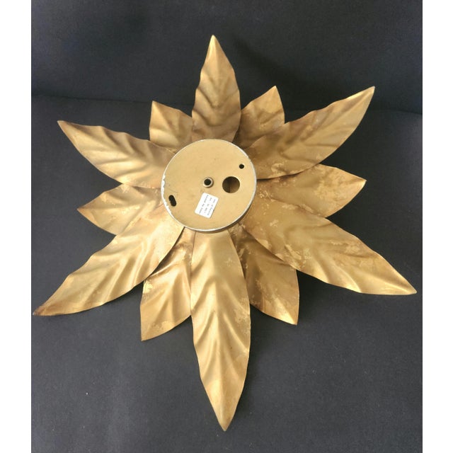 Hollywood Regency Gold-Plated Florentine Floral Wall Lamps from Hans Kögl, Italy, Florence, 1960, Set of 2 For Sale - Image 16 of 17