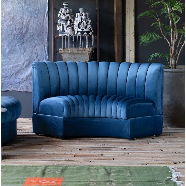 New special order item. Not vintage. The soft velvet upholstery of the Estelle Modular Sofa instantly adds a luxe quality....