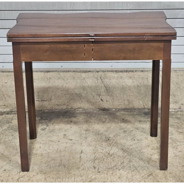 Wood Mid 20th Century Kittinger Williamsburg Chippendale Style Mahogany Hall Table Game Table Cw 3 For Sale - Image 7 of 11