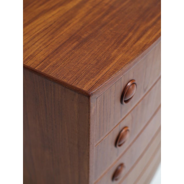 Curved Chest of Drawers in Teak by Kai Kristiansen, Denmark, 1960s For Sale - Image 9 of 17