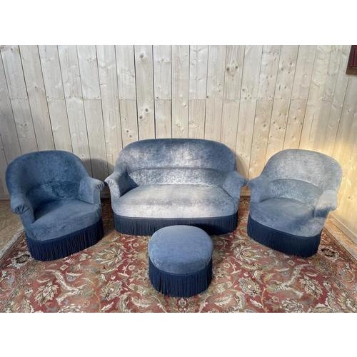 Toad Lounge Sofa, Armchairs and Ottoman, Set of 4 For Sale - Image 11 of 11