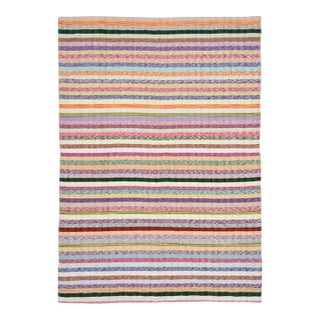 Vintage Panelled Kilim Wool Rug in Multicolor by Rug & Kilim, 1950-1959 For Sale