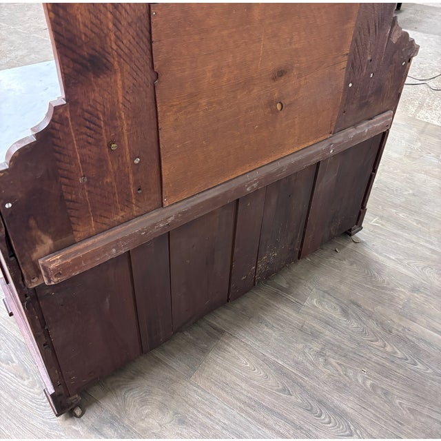 Antique 1800s Victorian Eastlake Walnut Dressing Stand Dresser Bedroom Vanity For Sale - Image 13 of 14