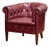 Swedish Red-Brown Leather Chesterfield Armchair, 1930s For Sale