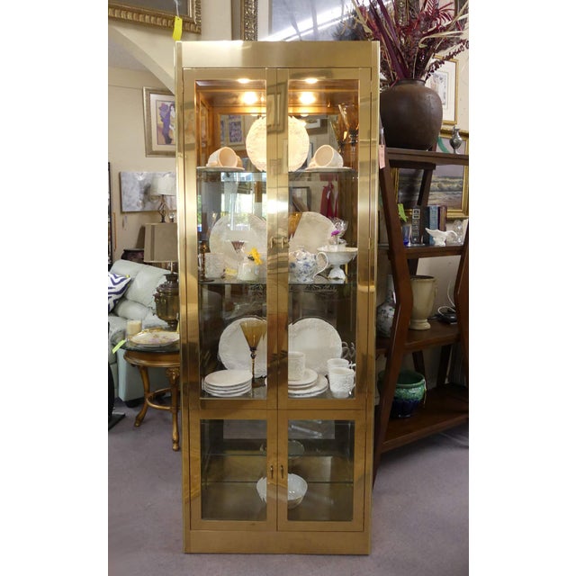 Mastercraft Lighted Brass Curio Display Chairish