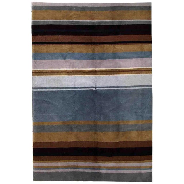 1980s Handmade Vintage Indian Rug For Sale - Image 10 of 10