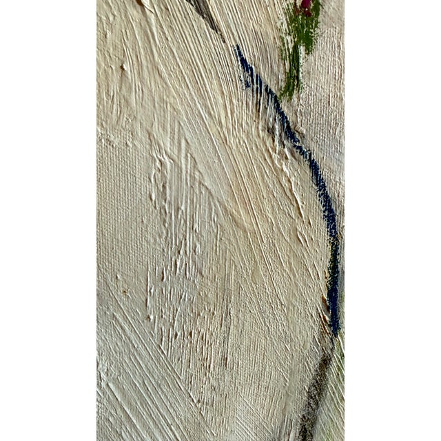 Cream Large Abstract Nude Figurative Mixed-Media Painting in Neutral Tones 38x58”. "Sing to Me" by Michele Zuzalek For Sale - Image 8 of 12