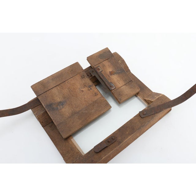 Small Rustic Wooden Photoframe with Glass, France, 1920s For Sale - Image 12 of 14