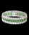 Metal 14 Carat Diamonds & 8 Carat Colombian Emerald Platinum Tennis Bracelet 8" Estate For Sale - Image 7 of 8