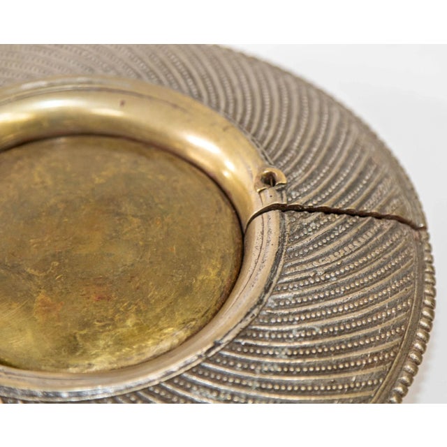 19th Century Mughal India Raj Style Silver Traditional Anklet Bracelet Catchall For Sale - Image 9 of 11