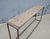 Mid-Century Modern Console Table Constructed From an Antique Door Element on an Iron Base For Sale - Image 3 of 4