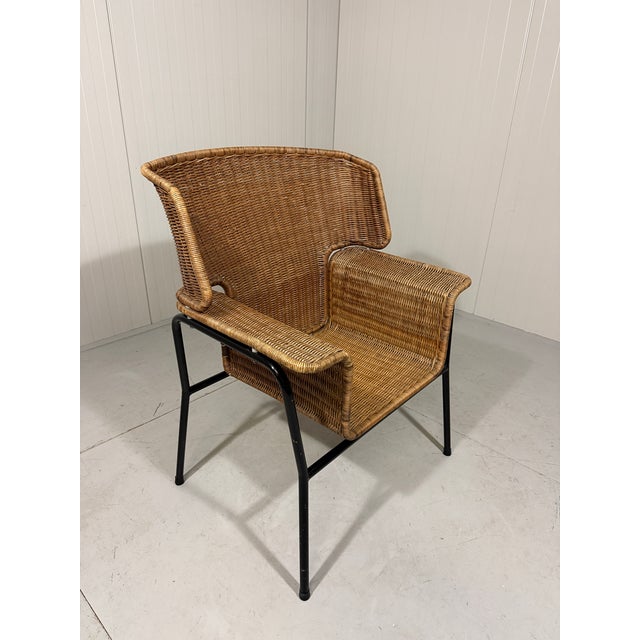 Rattan Chair by Wouter Fens for Gebr. Jonker, 1960s For Sale - Image 4 of 18