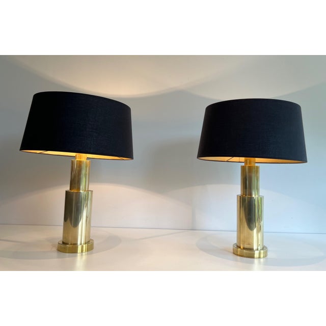 1970s Mid Century Modern Brass Desk Lamps - a Pair For Sale - Image 12 of 12