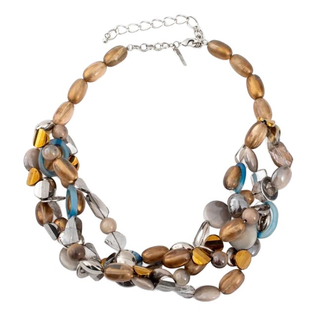 Oscar De La Renta Bead Necklace For Sale