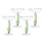 Climbing Cacti Cactus Tequila Cocktail Glasses, Set of 4- Cactus Green For Sale