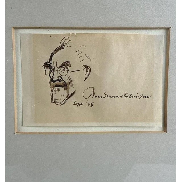 Figurative Early 20th Century Sketch of a Man, Signed Boardman Robinson For Sale - Image 3 of 4