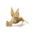 Early 21st Century Vintage 18k Yellow Gold Ruby Diamond Hummingbird Pin Brooch Pendant For Sale - Image 5 of 6