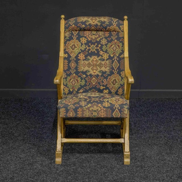 Arts & Crafts Oak Armchair For Sale - Image 6 of 8