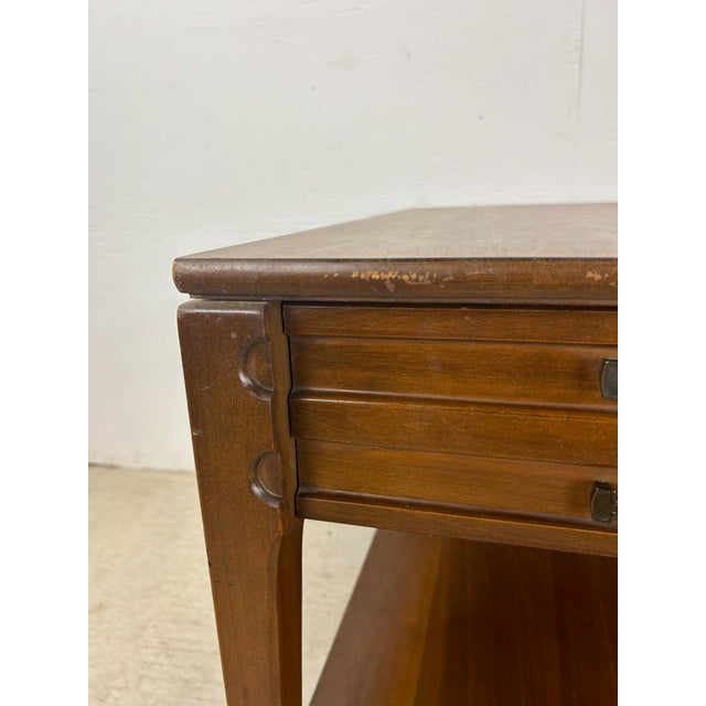Mid-Century Modern Mid Century Modern End Table With One Drawer by Mersman For Sale - Image 3 of 12