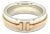 Tiffany & Co. T 2 Sterling Silver 18k Rose Gold Narrow Band Ring Size 4.5 For Sale