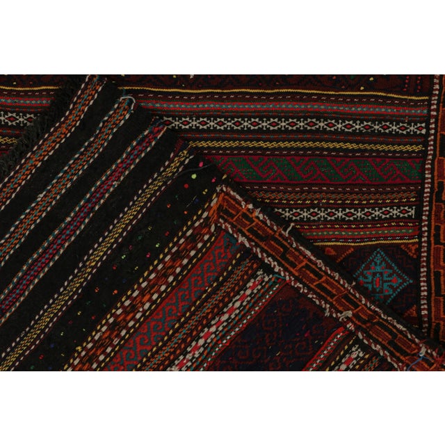 Textile 1950s Vintage Baluch Tribal Kilim With Colorful Geometric Patterns, From Rug & Kilim For Sale - Image 7 of 8