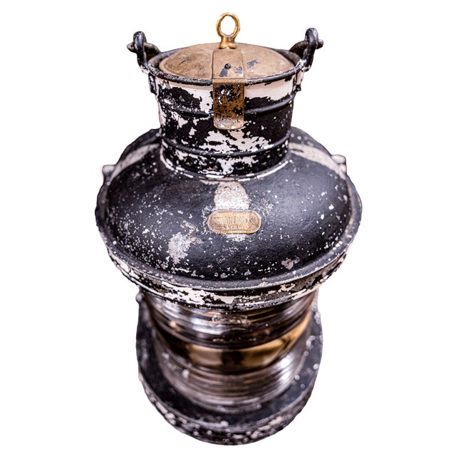 Metal Early 1900s Ward Hendrickson Marine Masthead Ship Lantern For Sale - Image 7 of 10