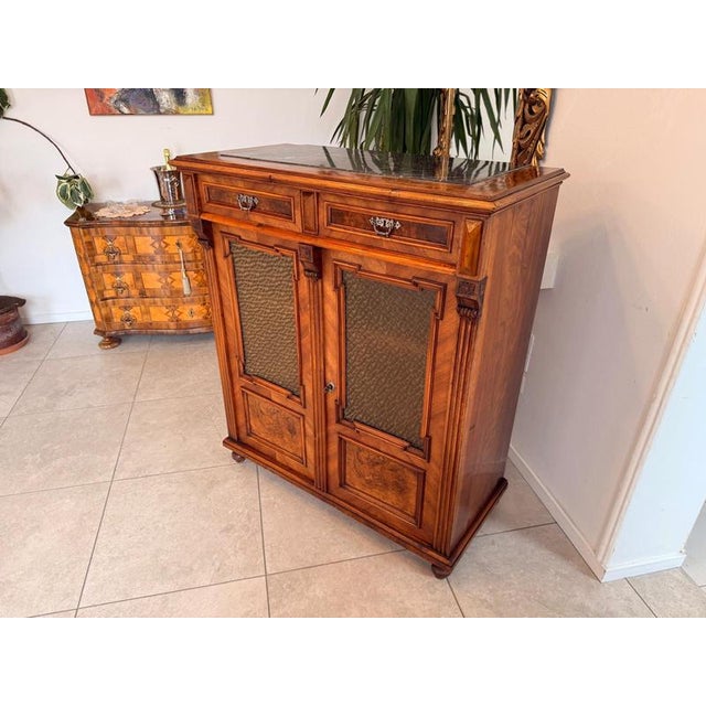 Gründerzeit Half-Cabinet Sideboard in Walnut, 1800s For Sale - Image 4 of 11