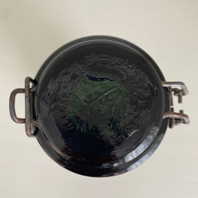 Late 19th Century Antique French La Lorraine Green Glass Canning Jar - One Litre For Sale - Image 5 of 12