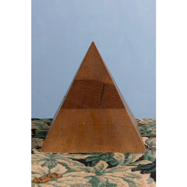 Mid-Century Pyramid in Oak For Sale - Image 9 of 9