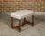 19th Century French 19th Century Barley Twist Stool with Finial and Custom Linen Upholstery For Sale - Image 5 of 12