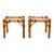 Pair Vintage Rattan Wrapped Tables For Sale