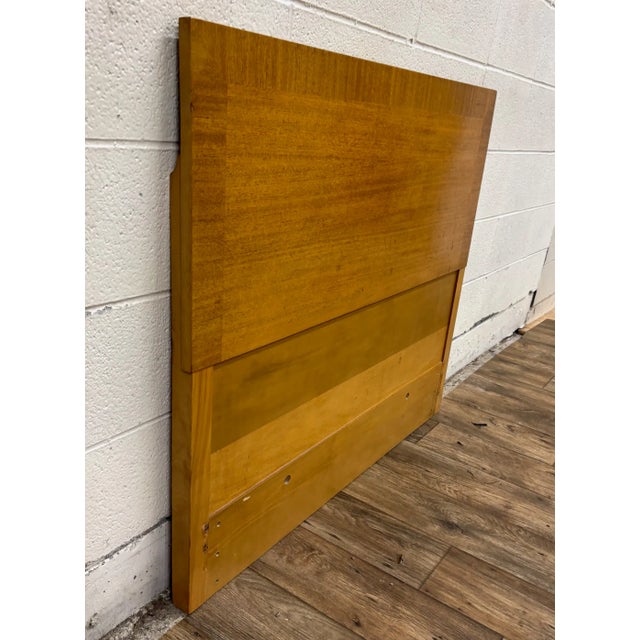 Vintage Twin Size Mid Century Modern MCM Inlaid Border Headboard For Sale In Kansas City - Image 6 of 9