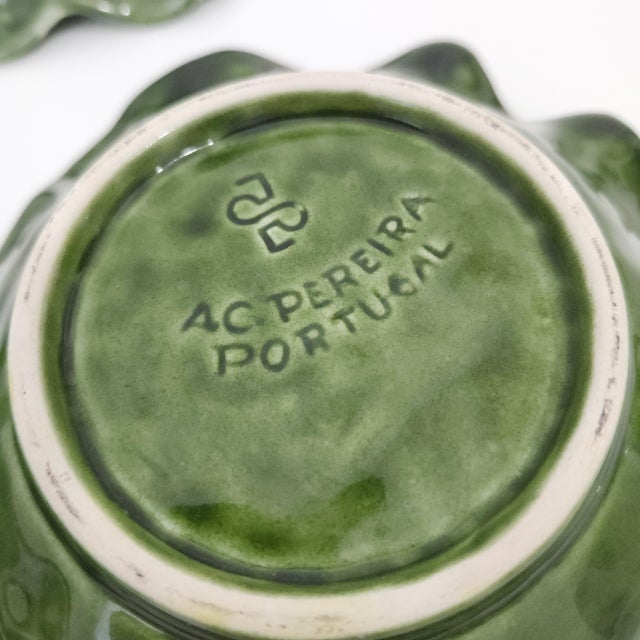 Final Clearance Spring Easter Luxury Cabbage Cup Bowls Majolica Ac Pereira Portugal 20th C. - Set of 10 For Sale - Image 16 of 16