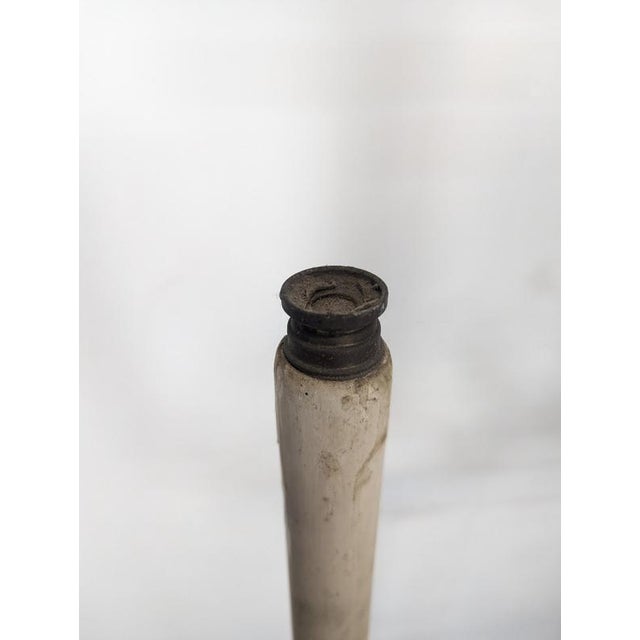 Wood Large Wrought Iron Church Candelabra with Carved Wooden Crucifix For Sale - Image 7 of 10