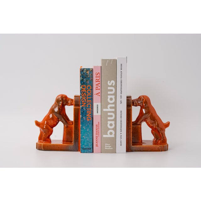 Item: pair of dachshund-shaped bookends manufacturer: eckhardt & engler, höhr-grenzhausen model number: 3701 style: art...