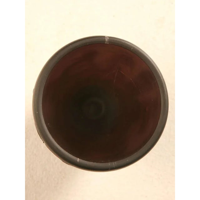 Signed Georges De Feure Molded Pressed Glass Vase For Sale - Image 10 of 10