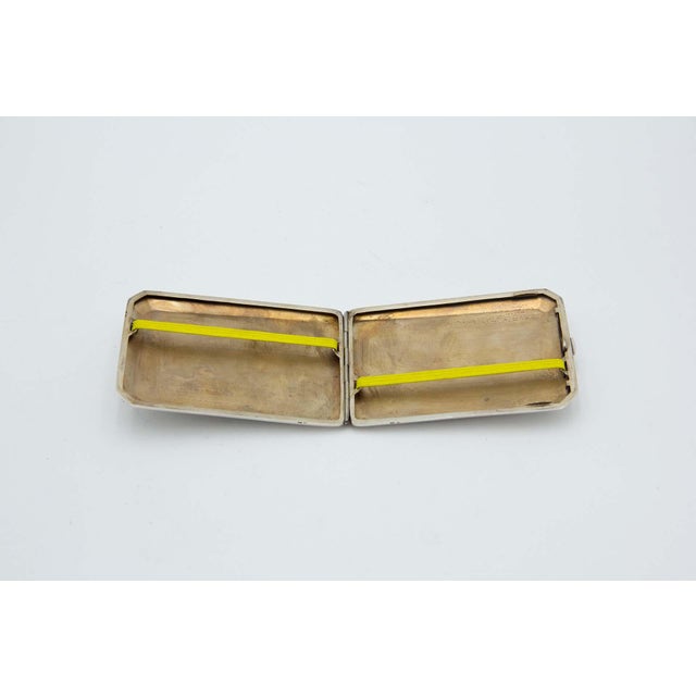 Rectangular Silver Cigarette Case with Beveled Corners, in Good conditions.