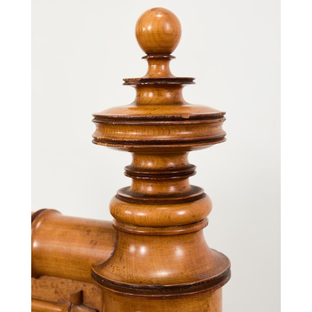 19th Century English Aesthetic Movement Faux Bamboo Maple Bed For Sale - Image 9 of 18