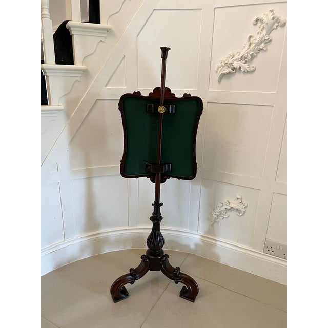 Mid 19th Century Victorian Carved Rosewood Pole Screen, 1850s For Sale - Image 5 of 10