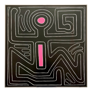 Keith Haring Estate Vintage 1999 Lithograph Print Framed Large Pop Art Poster " Untitled #8 " 1988