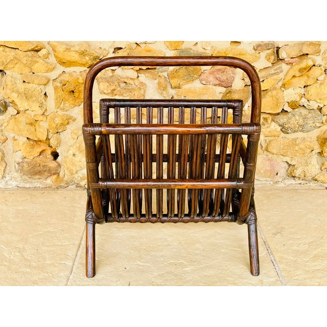 Vintage Bamboo Rattan Magazine Rack, 1970s For Sale - Image 17 of 17