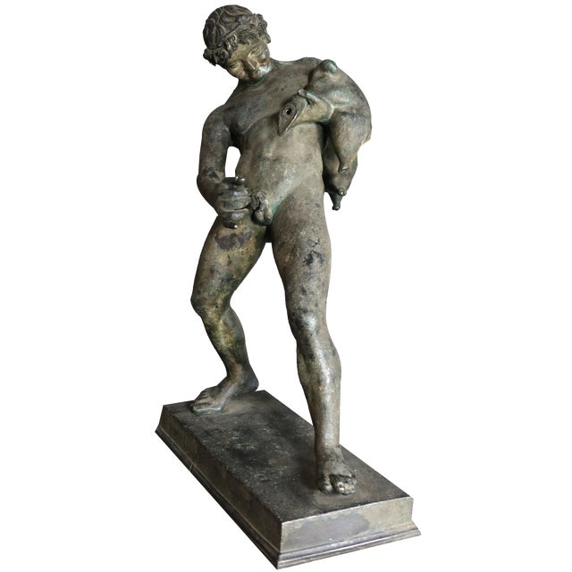 After Sabatino de Angelis, Faun Sculpture, 19th Century, Bronze For Sale