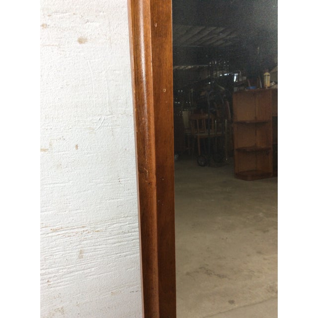 Mid Century Modern Mountable Mirror With Walnut Frame For Sale - Image 13 of 16
