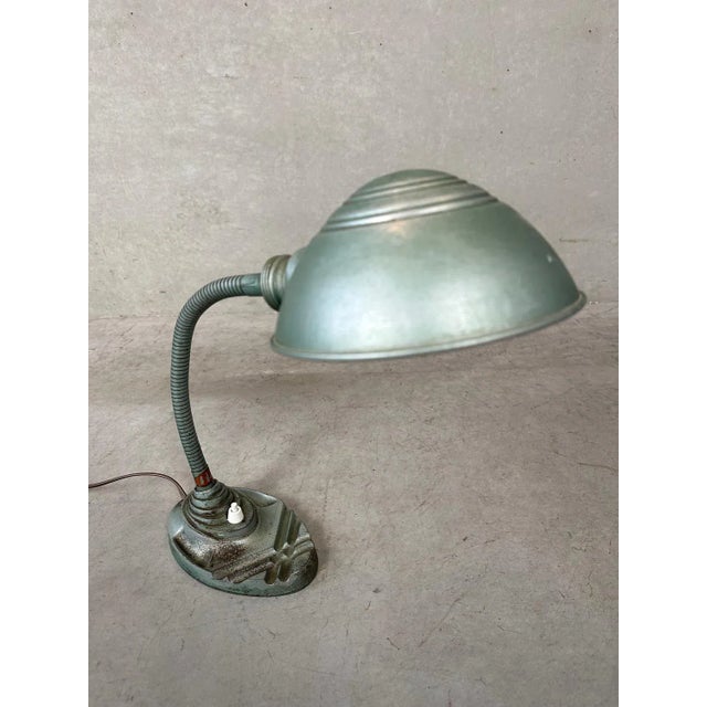 Vintage Industrial Art Deco Lamp from Erpe For Sale - Image 4 of 10