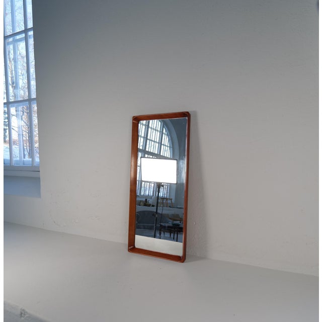 Wood Swedish Modern Mirror in Mahognay, 1940s For Sale - Image 7 of 12