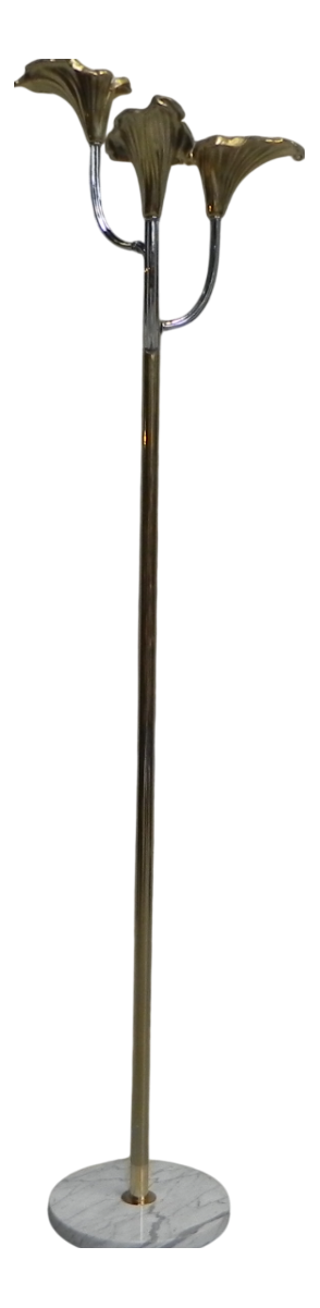 Vintage Italian Calla Lily Floor Lamp, 1970s