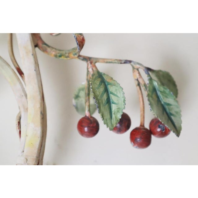 Large Hand-Forged Country House Wall Lamps with Apple, Chery and Grapes, 1970s, Set of 3 For Sale - Image 11 of 16