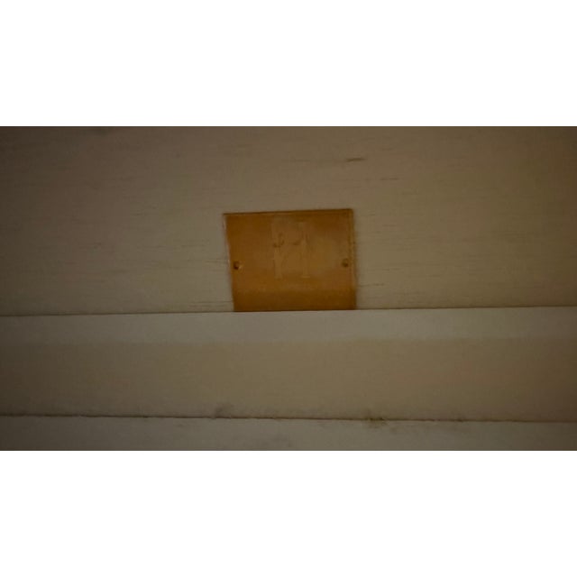 Distressed Habersham Square Coffee Table With Carved Ribbon & Laurel Detail For Sale - Image 14 of 14