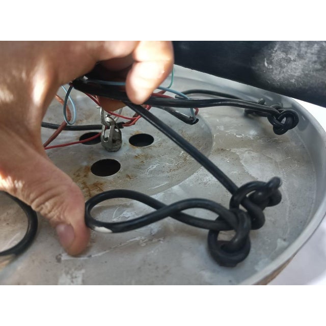 Mid-Century Modern Vintage Blue Waterfall Lamp For Sale - Image 3 of 8